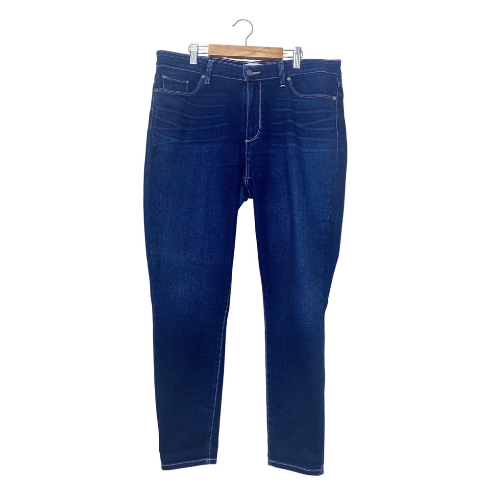 Paige Womens High Rise Skinny Jeans Dark Indigo Blue Stretch Denim Size 32